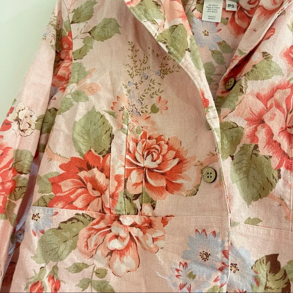 Floral linen blazer - Picture 2 of 4